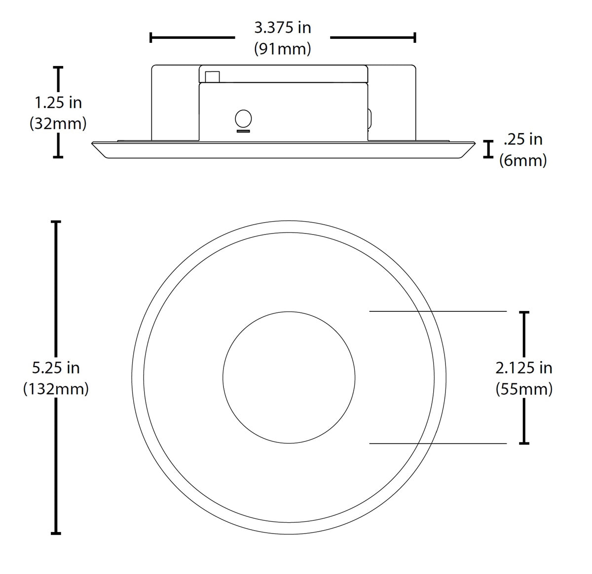 Nicor DLF-10-120 Round SureFit Surface Mount 5.25" White 3,000K LED Downlight 24-PACK