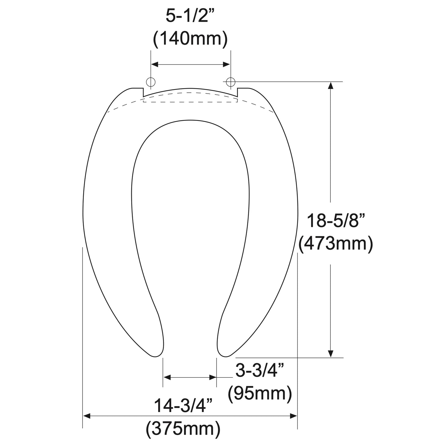 TOTO SC534#01 Commercial Elongated Toilet Seat for Public Restrooms, ADA Compliant