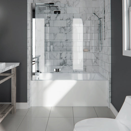 Produits Neptune Albana 60" x 30" Alcove Bathtub with Skirt and Tiling Flange