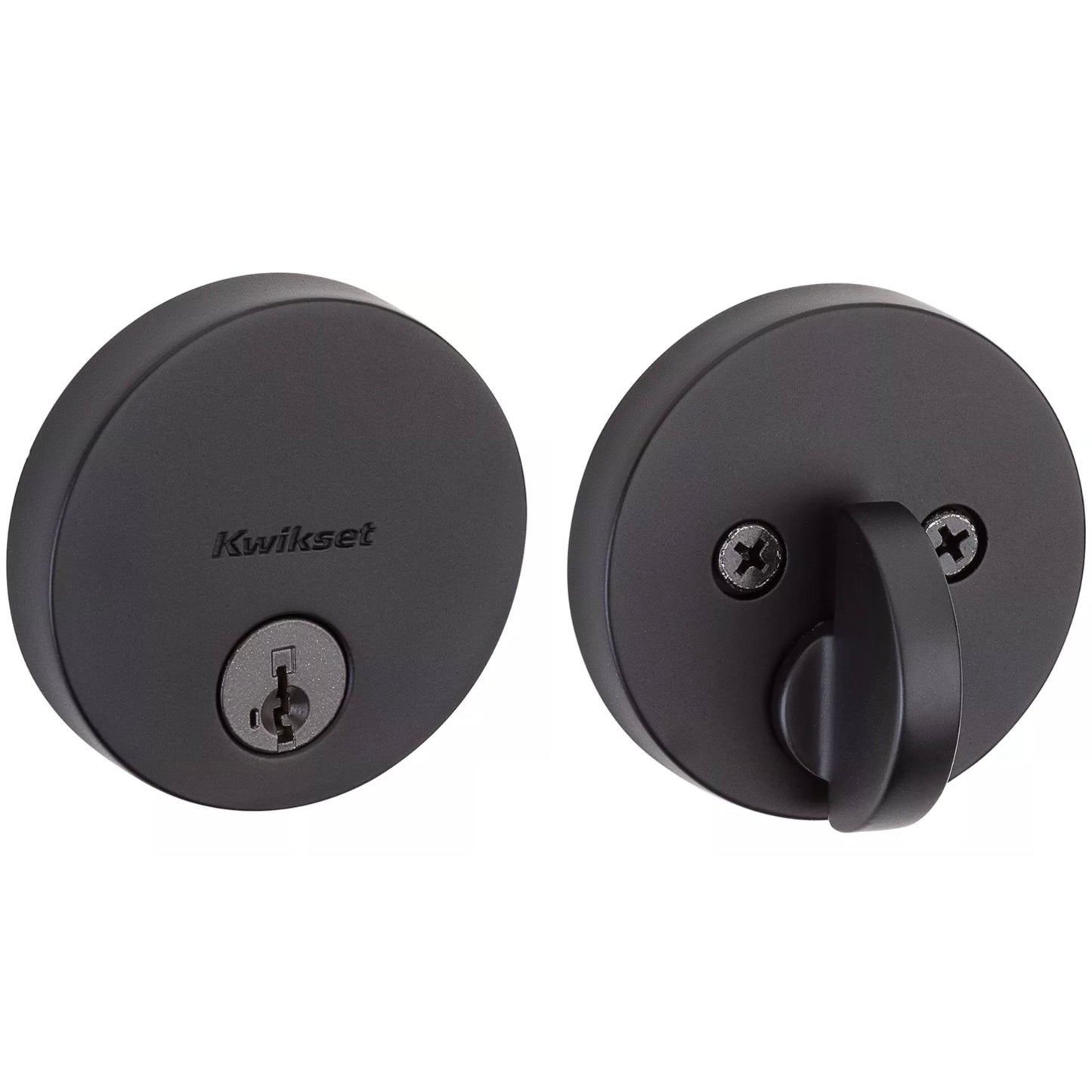 Kwikset Uptown Deadbolt - Keyed One Side with SmartKey Technology in Matte Black