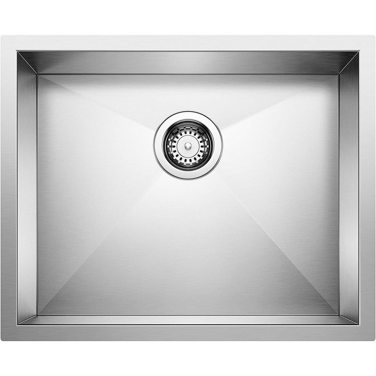 BLANCO Quatrus R0 Stainless Steel Undermount Single Bowl Kitchen Sink, 22" L X 18" W