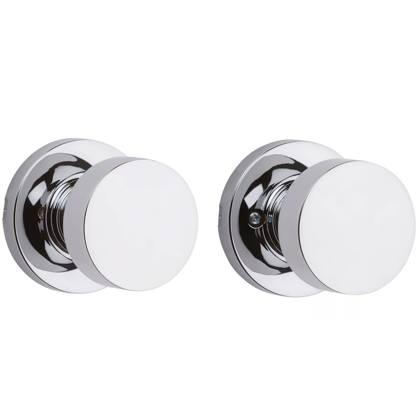 Kwikset Pismo Round Hall/Closet Door Knob for Interior Doors in Polished Chrome Finish