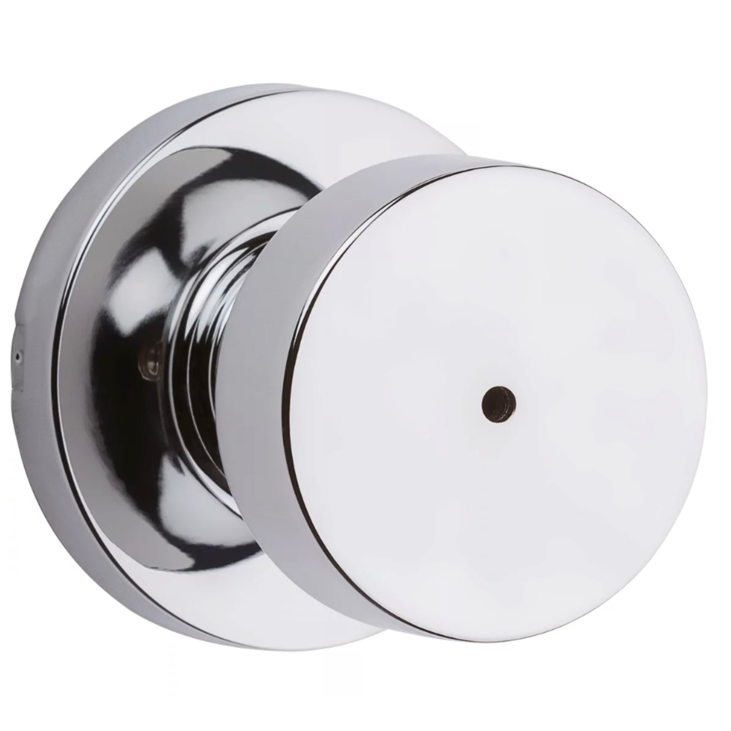 Kwikset Round Pismo Privacy Door Knob for Interior Doors in Polished Chrome Finish