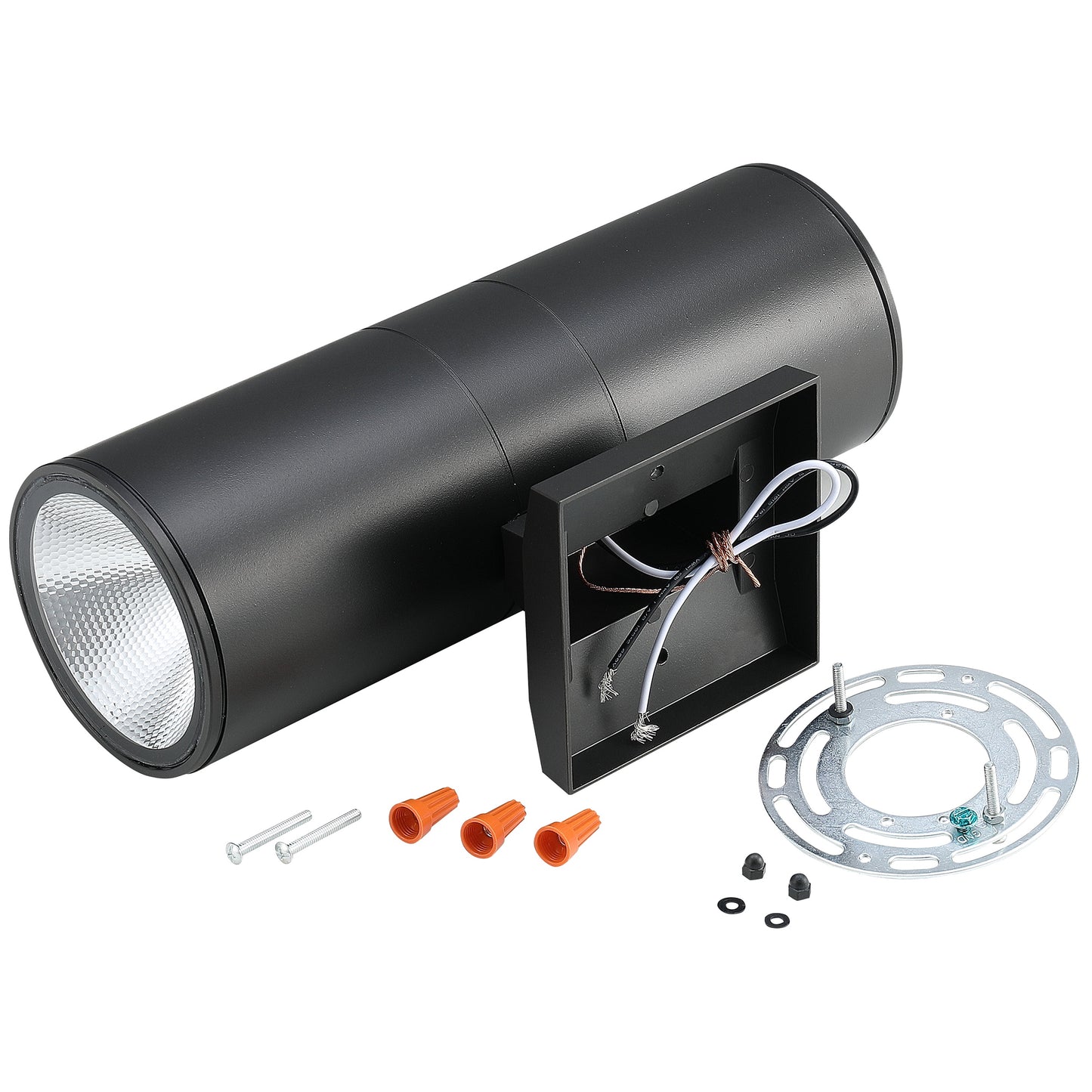 ASD Lighting Round Cylinder Outdoor Wall Up/Down LED Light in Matte Black