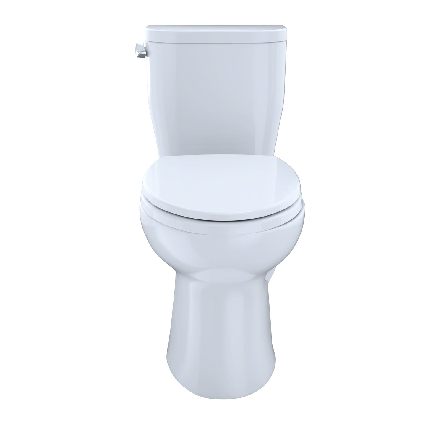 TOTO Entrada Close Coupled Elongated Two Piece Toilet Universal Height, White (Less Seat)