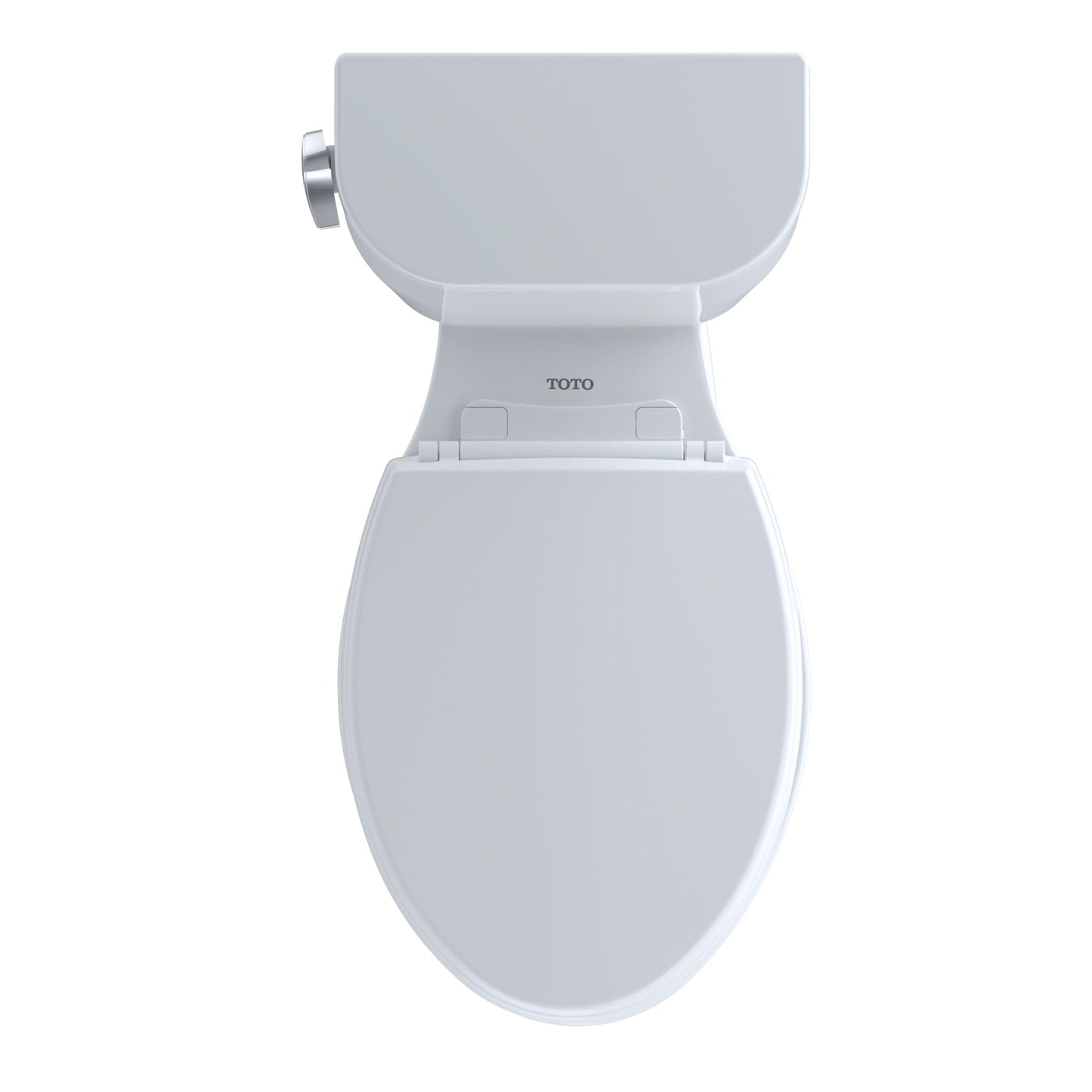 TOTO Entrada Close Coupled Elongated Two Piece Toilet Universal Height, White (Less Seat)