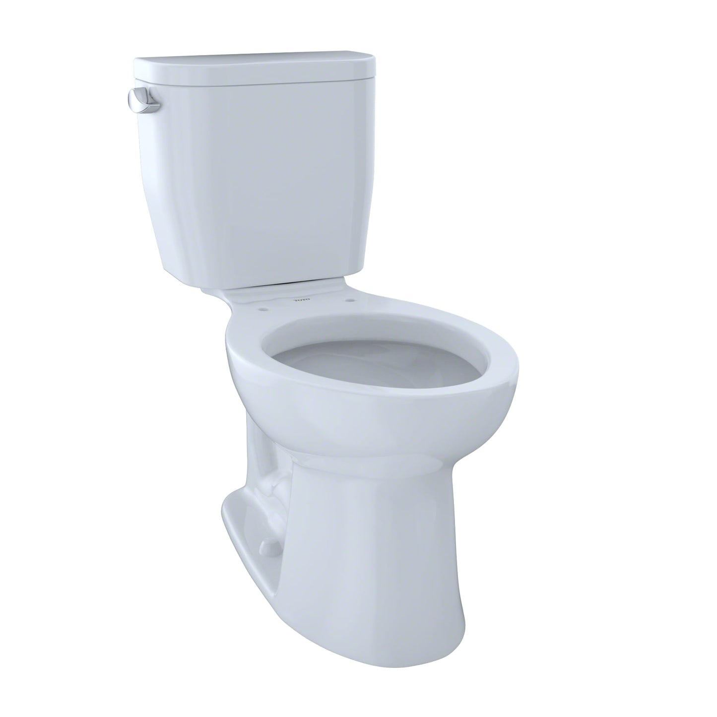 TOTO Entrada Close Coupled Elongated Two Piece Toilet Universal Height, White (Less Seat)