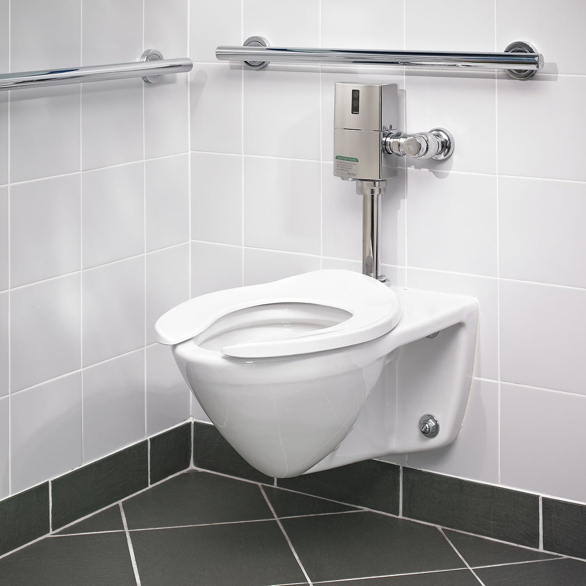 TOTO CT708E#01 High Efficiency Wallmount Commercial Flushometer Toilet ...
