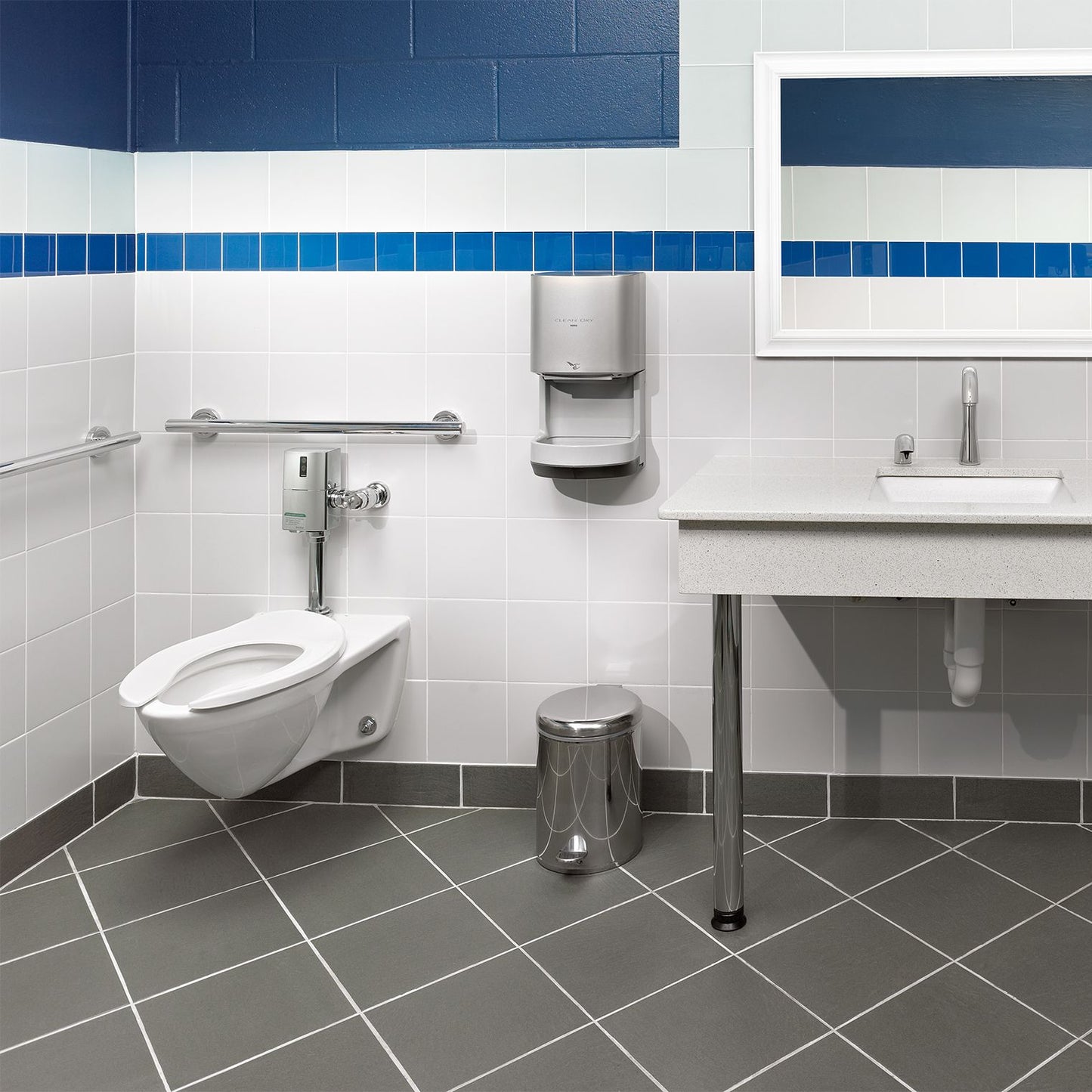 TOTO High Efficiency Wall Mount Commercial Flushometer Toilet with Top Spud Inlet