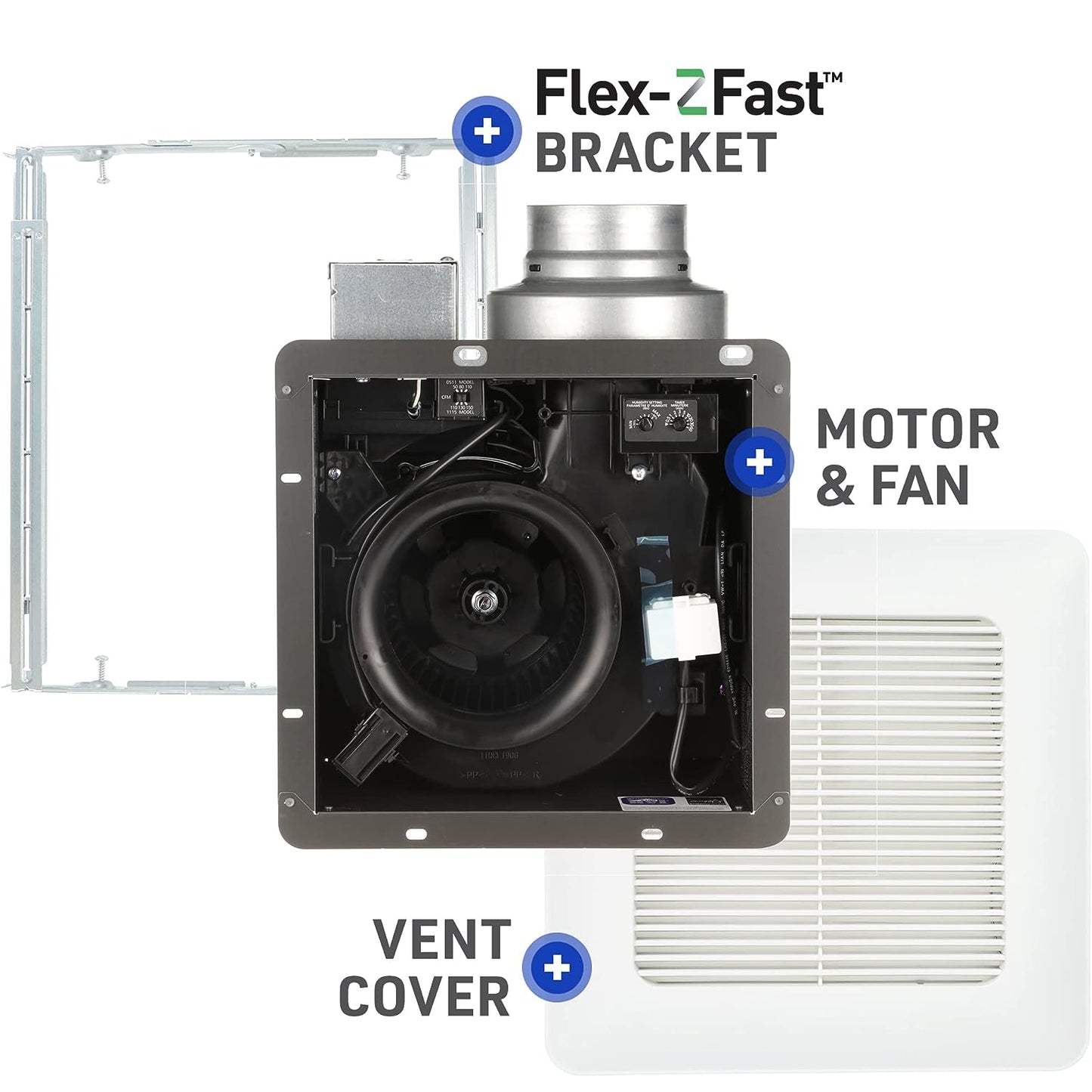 Panasonic WhisperCeiling DC Bathroom Exhaust Fan with Speed Selector