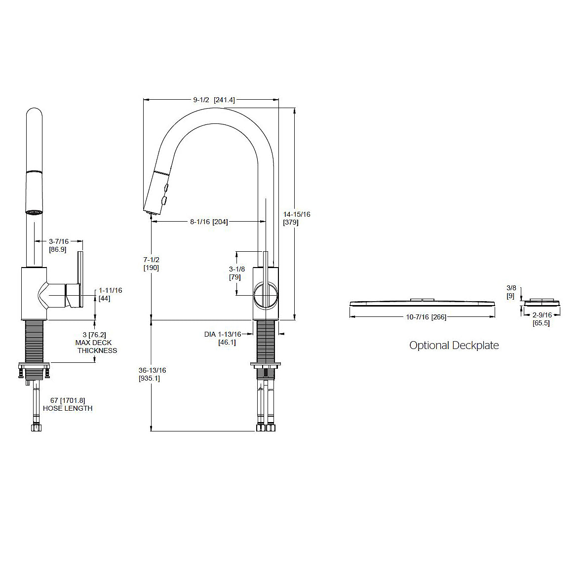 Pfister Brislin 1-Handle Pull-Down Kitchen Faucet in Matte Black Finish