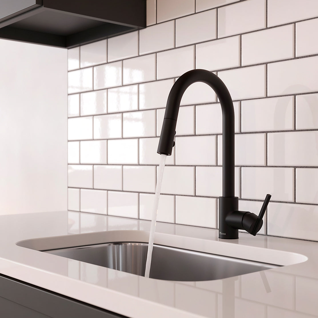 Pfister Brislin 1-Handle Pull-Down Kitchen Faucet in Matte Black Finish