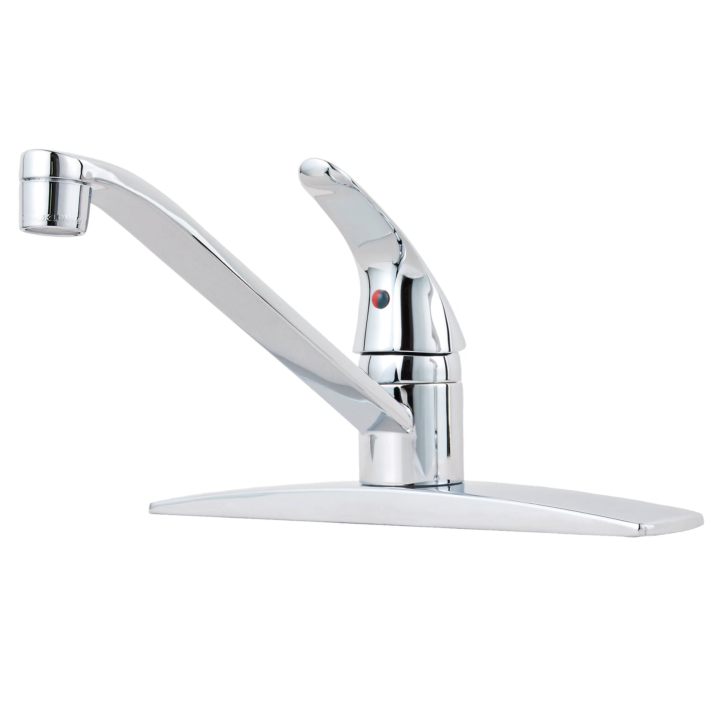 Pfister Pfirst Series Single Handle 3-Hole Kitchen Faucet in Polished Chrome