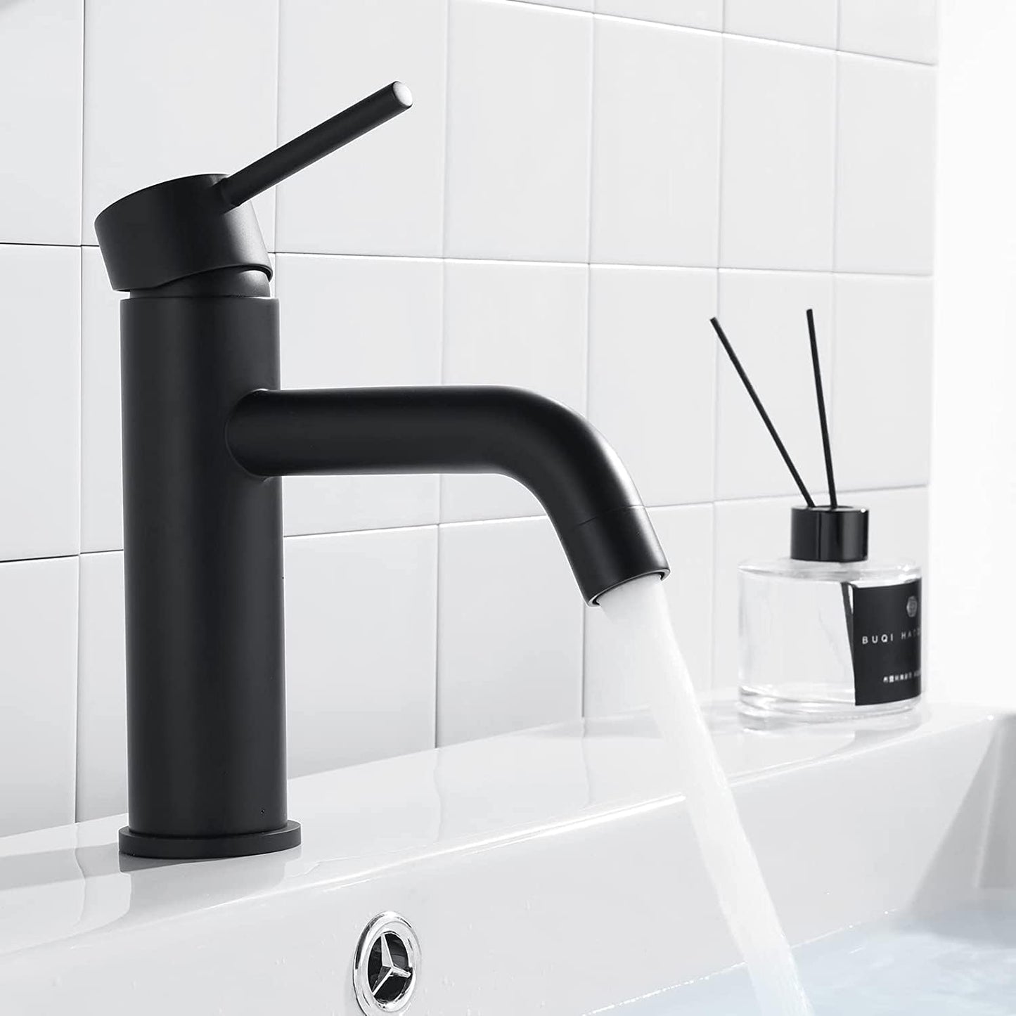 Pfister Brislin Single Lever Single Hole Bathroom Faucet in Matte Black Finish