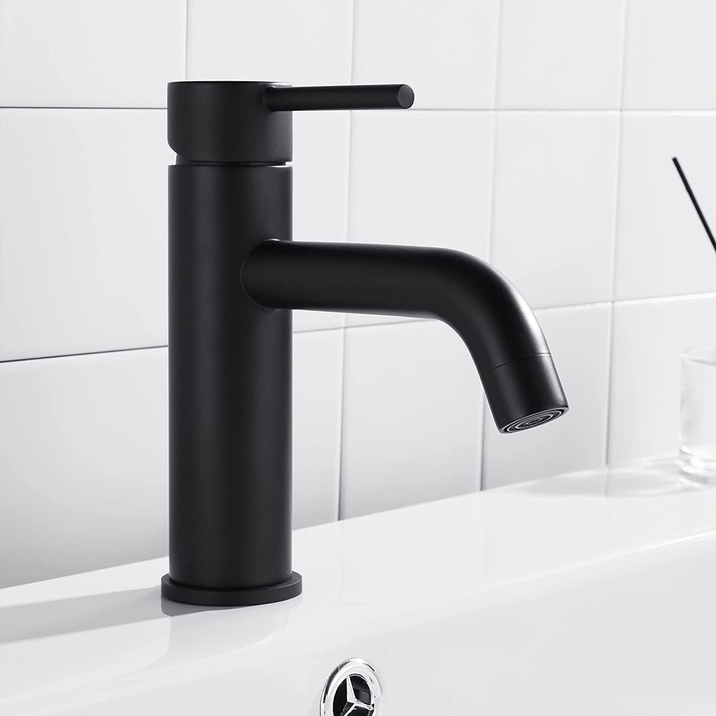 Pfister Brislin Single Lever Single Hole Bathroom Faucet in Matte Black Finish