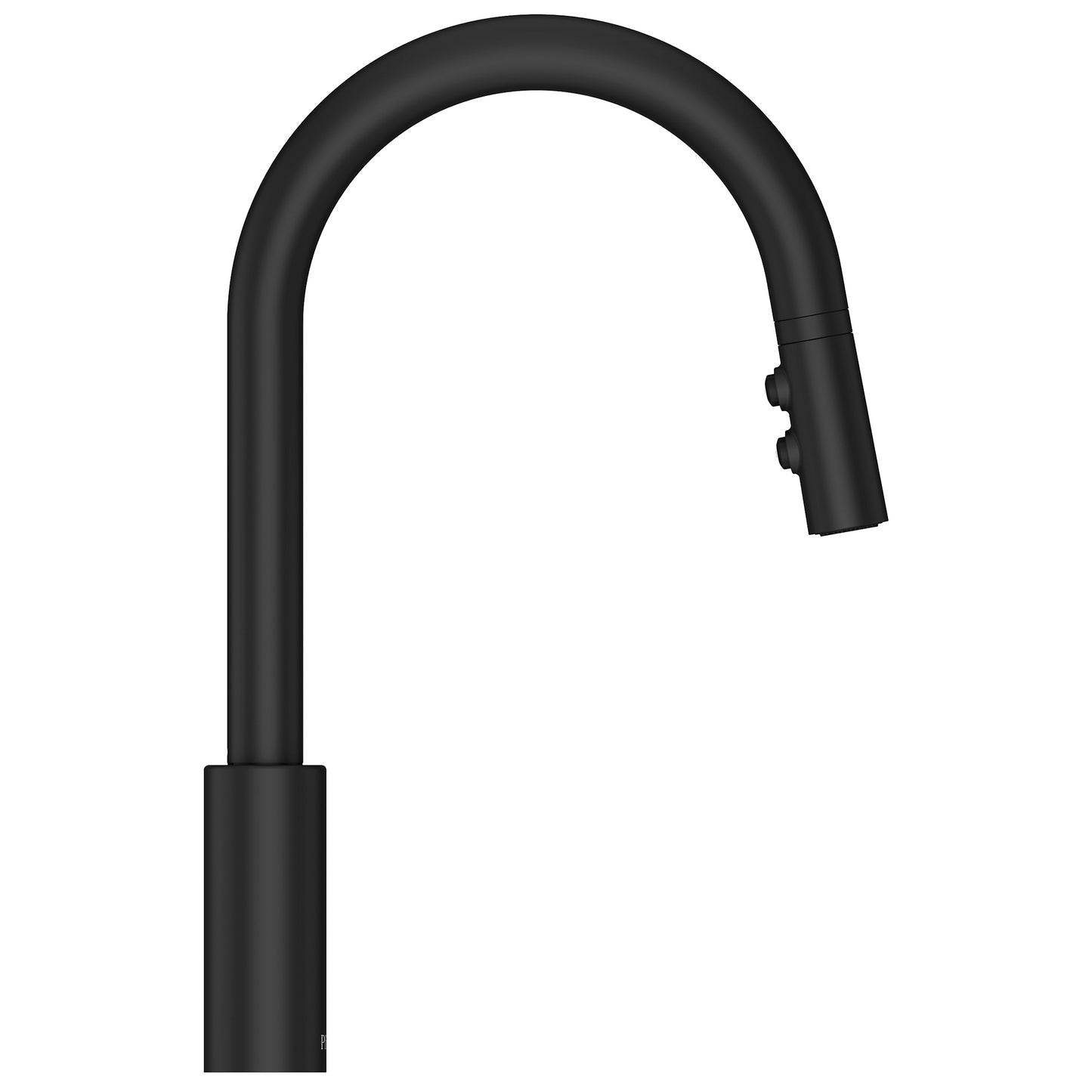 Pfister Stellen 1-Handle Pull-Down Kitchen Faucet in Matte Black Finish with Deck Plate