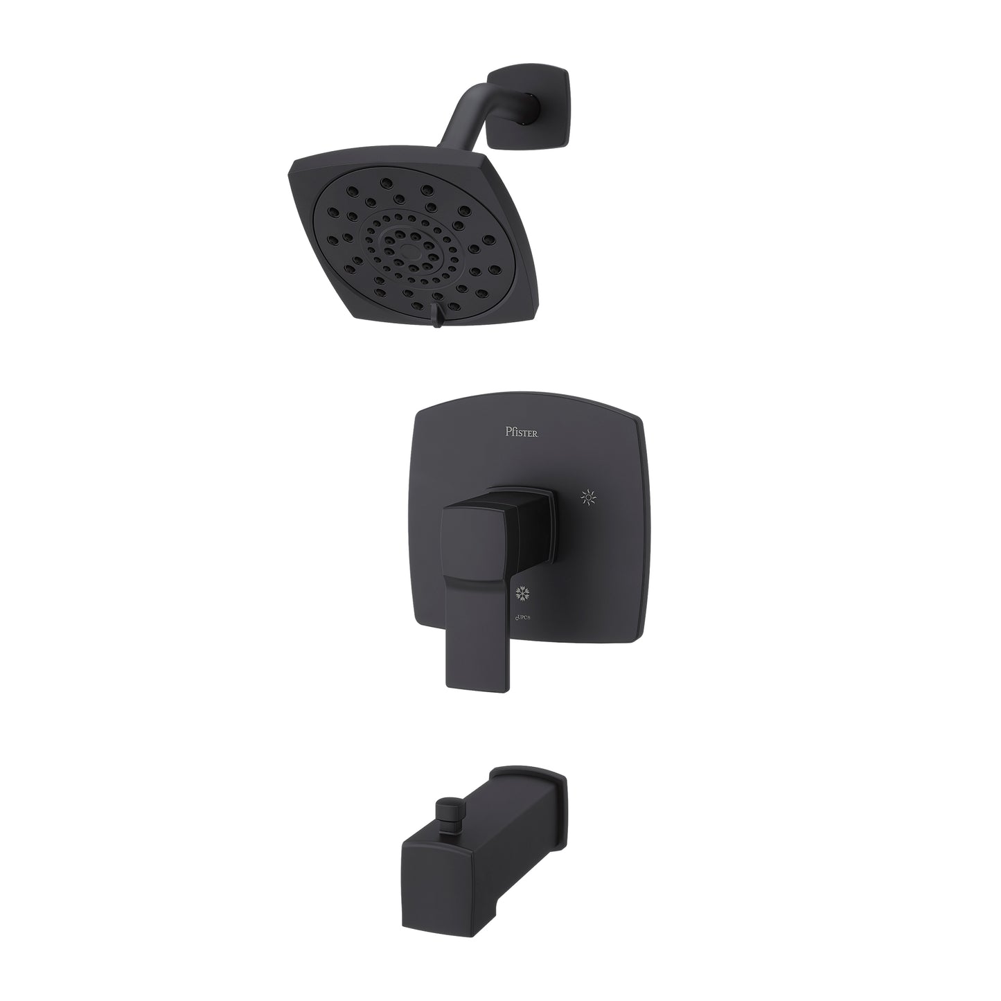 Pfister Deckard 1-Handle Tub & Shower Trim Kit in Matte Black Finish