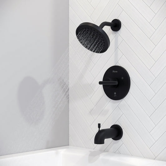 Pfister Contempra 1-Handle Tub & Shower Trim Kit in Matte Black Finish