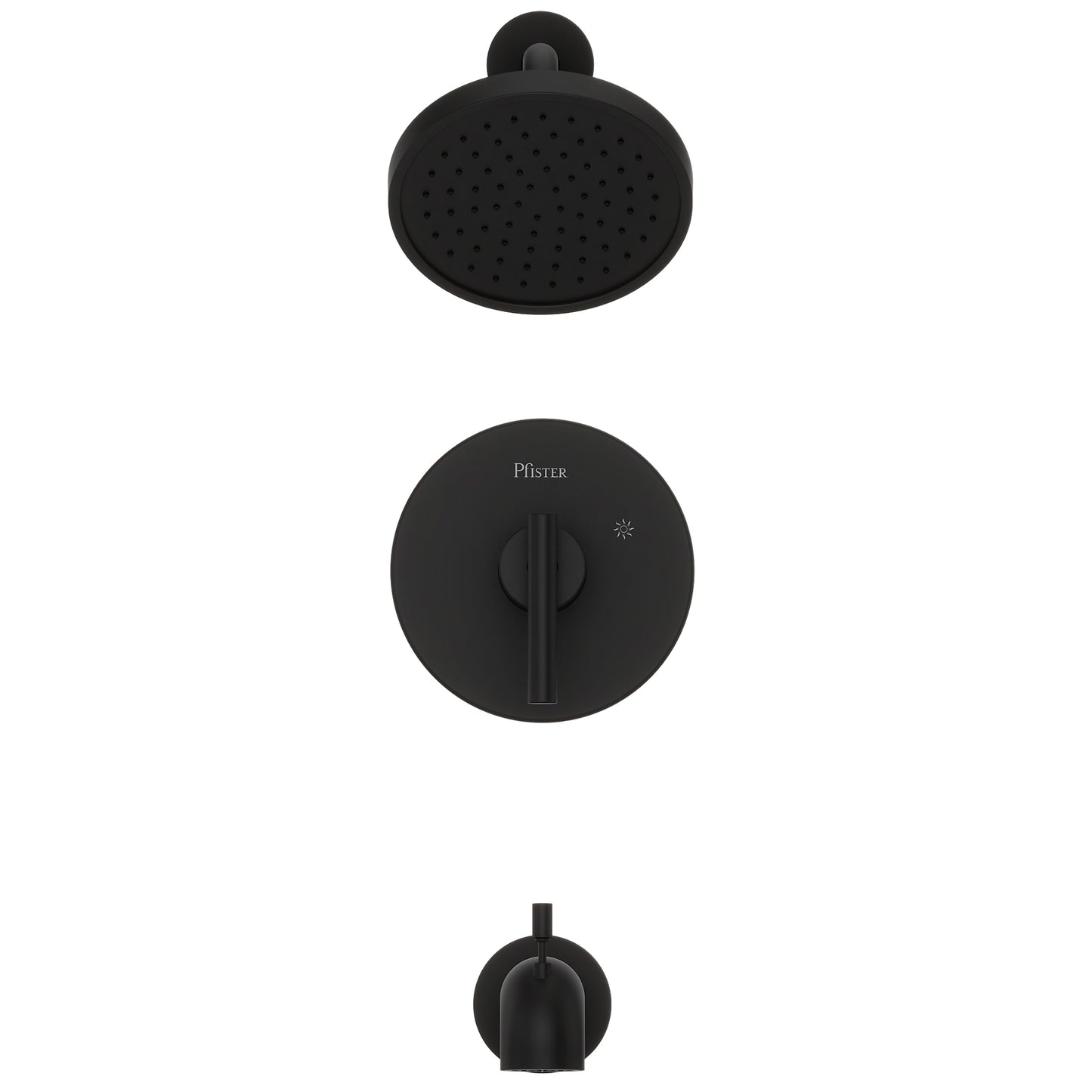 Pfister Contempra 1-Handle Tub & Shower Trim Kit in Matte Black Finish