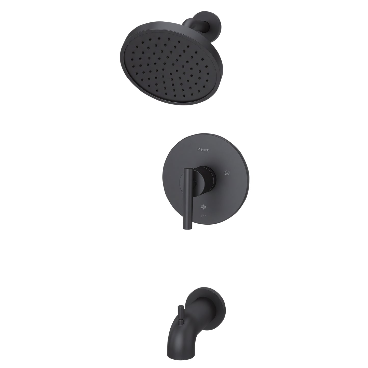 Pfister Contempra 1-Handle Tub & Shower Trim Kit in Matte Black Finish