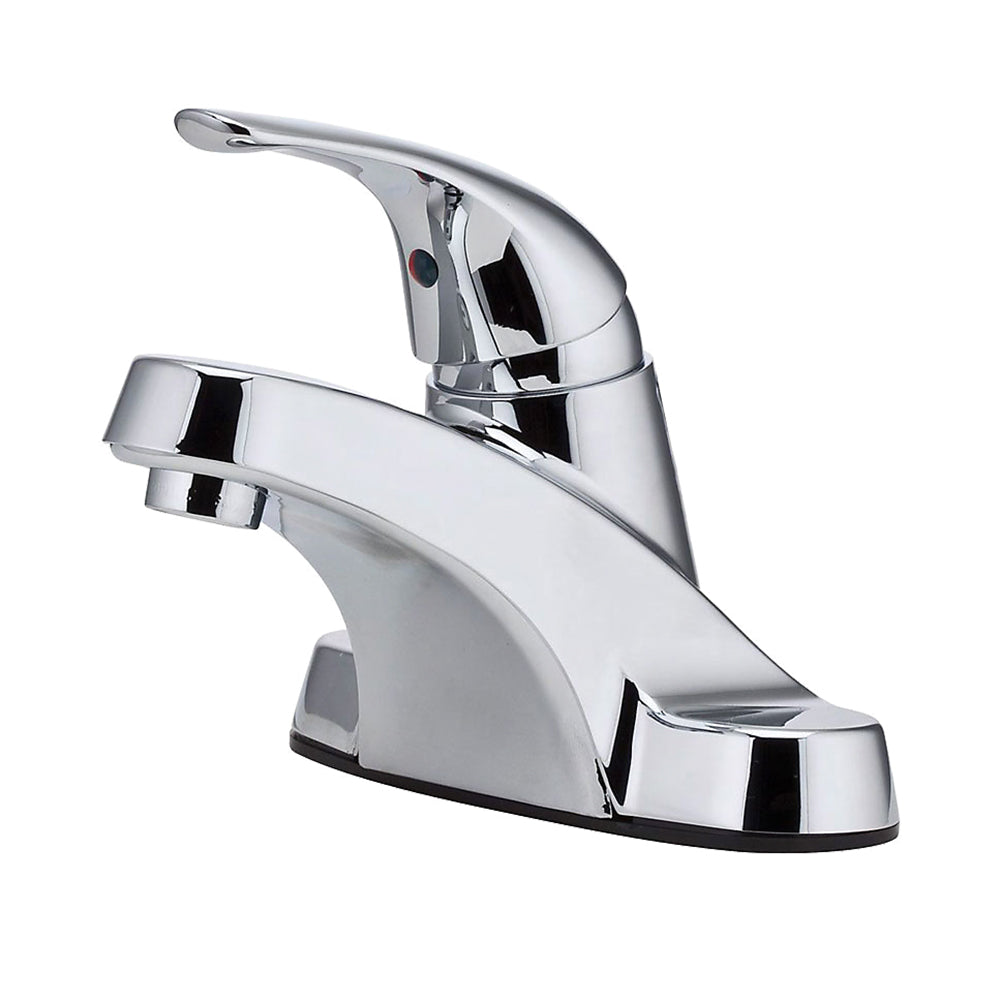 Pfister Pfirst Series Single Handle 3-Hole 4" Centerset Bathroom Faucet in Polished Chrome