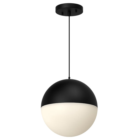 Kuzco Lighting MONAE 10" Single Light LED Hanging Orb Pendant with Black Accent