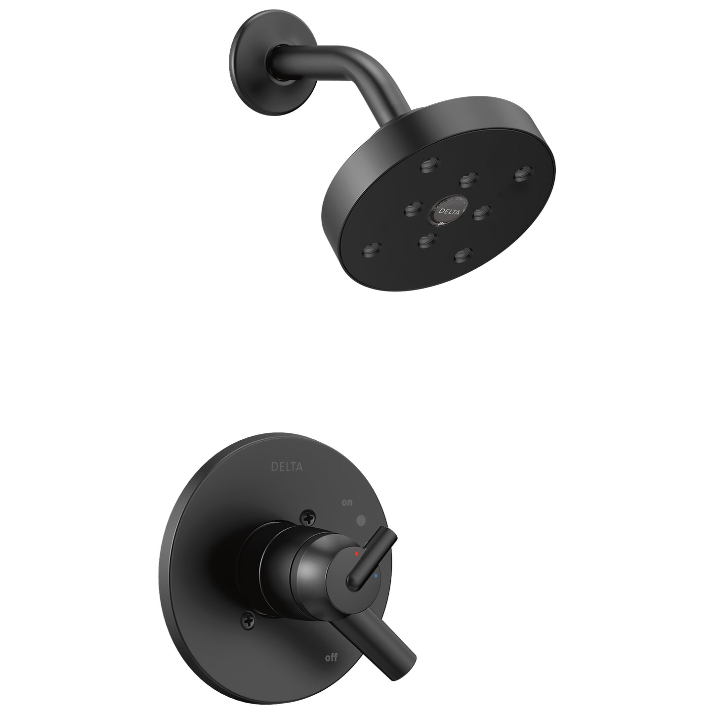 Delta Trinsic Monitor 17 Series H2Okinetic Water Saving Shower Trim in Matte Black Finish