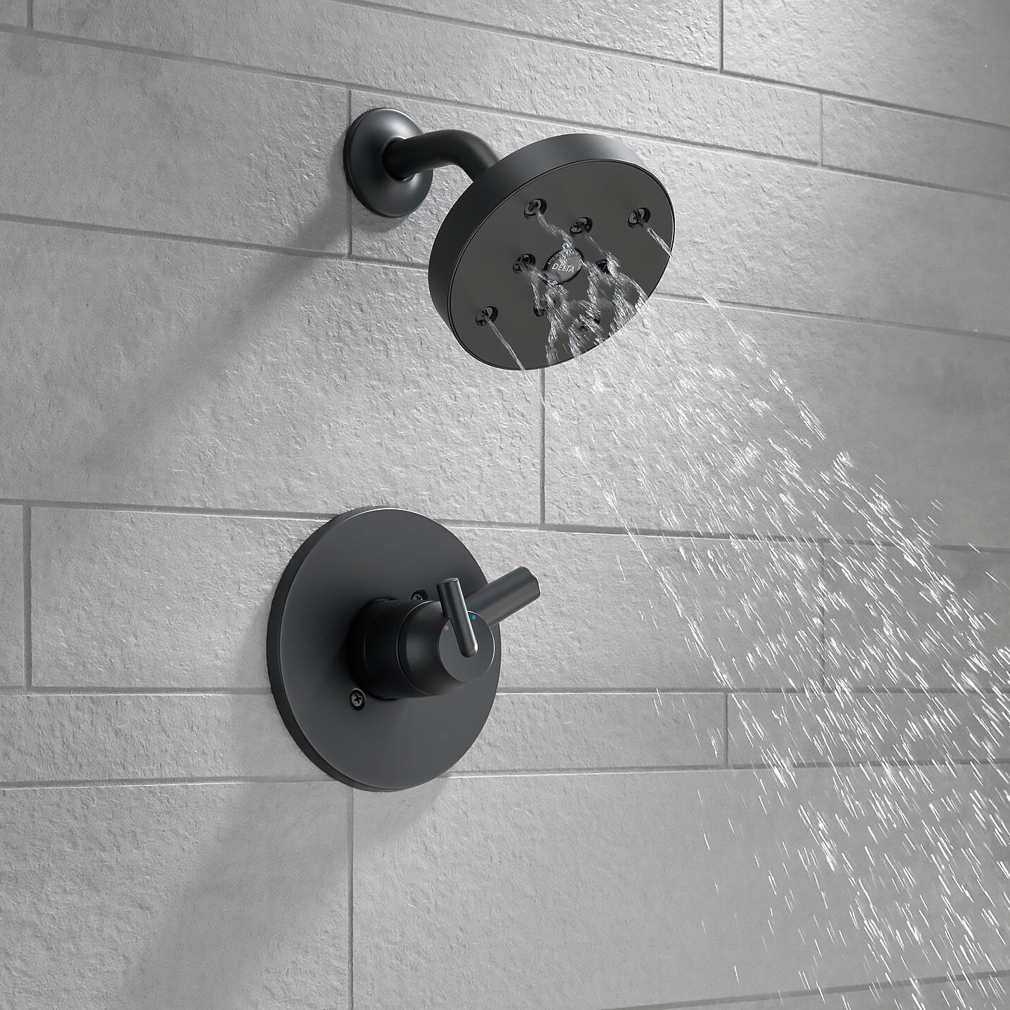 Delta Trinsic Monitor 17 Series H2Okinetic Water Saving Shower Trim in Matte Black Finish