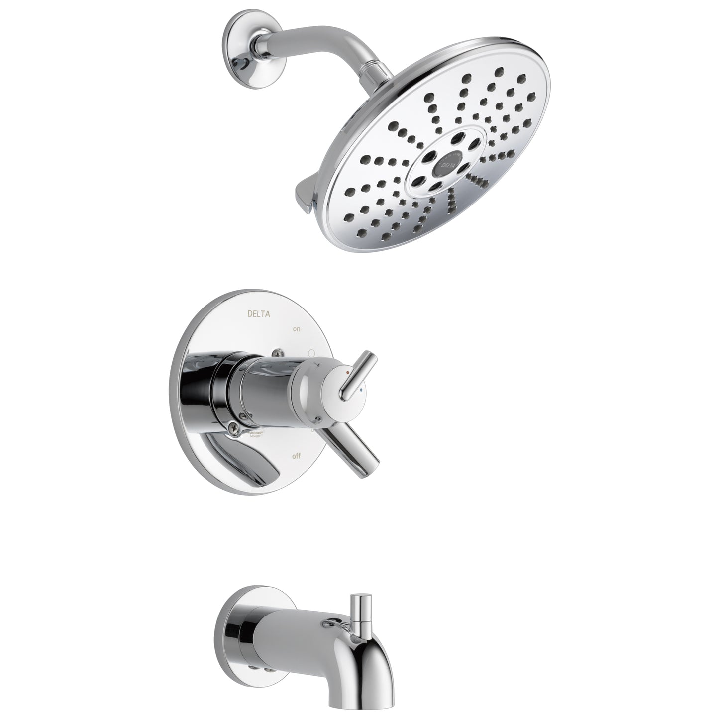 Delta Trinsic TempAssure 17T Series H2Okinetic Tub and Shower Trim in Chrome Finish