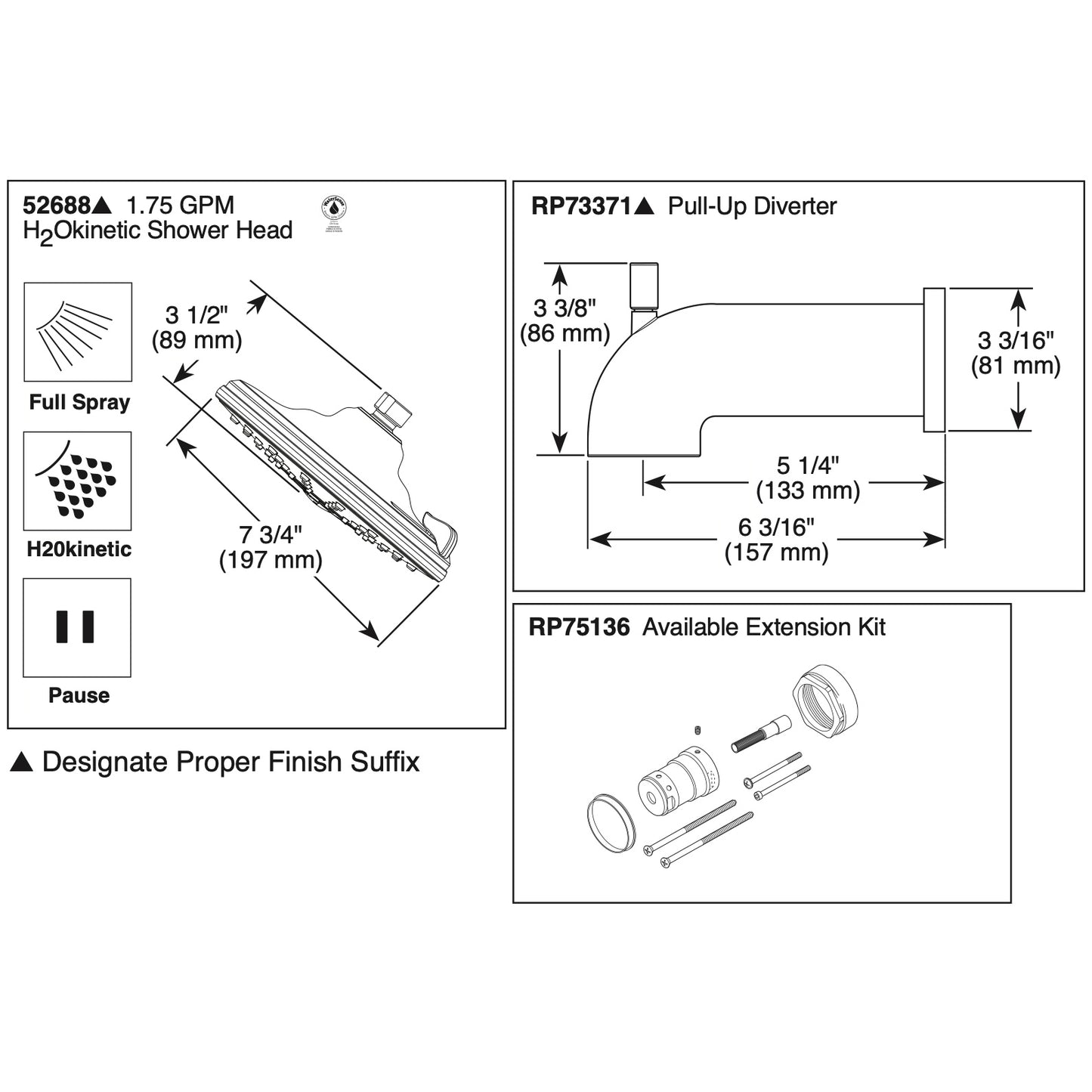 Delta Trinsic TempAssure 17T Series H2Okinetic Tub and Shower Trim in Stainless Steel Finish