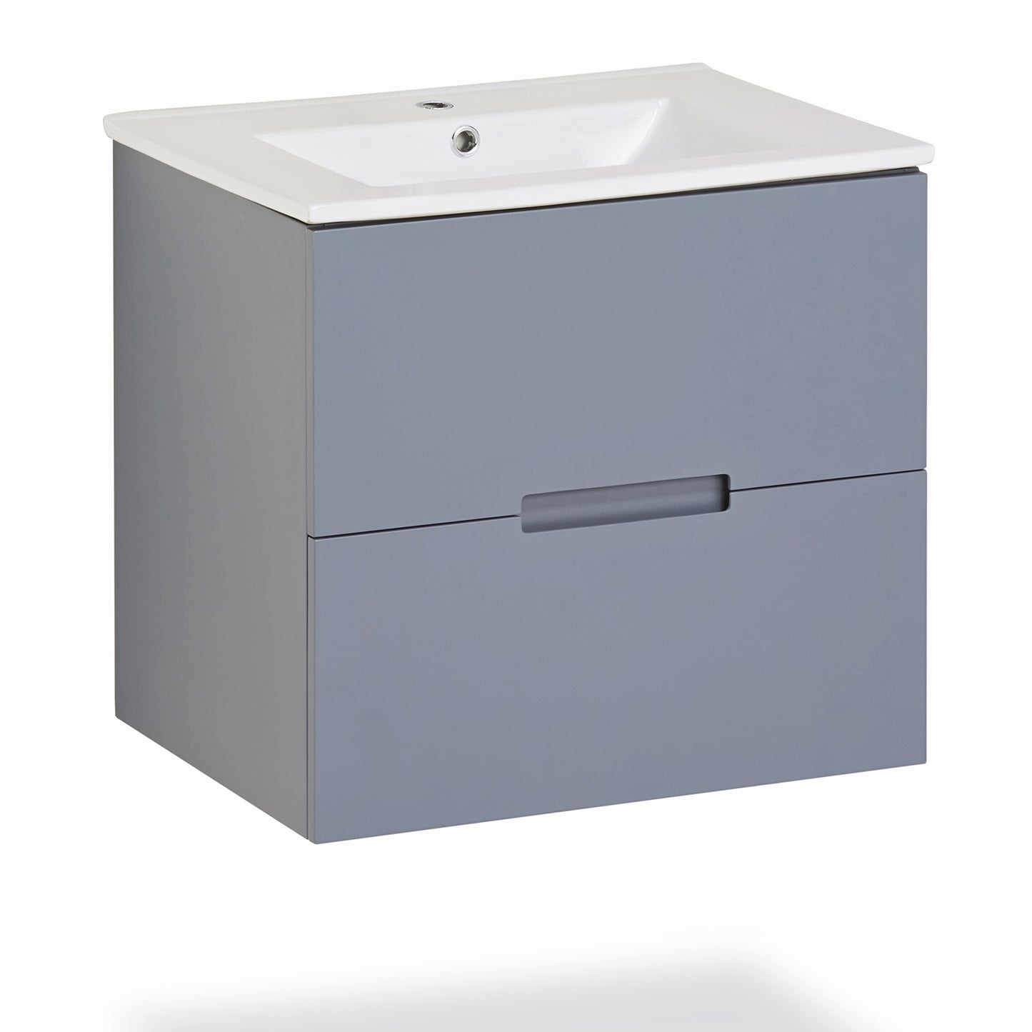 Sasha 24" Gray Bathroom Vanity with 2 Drawers and Sink