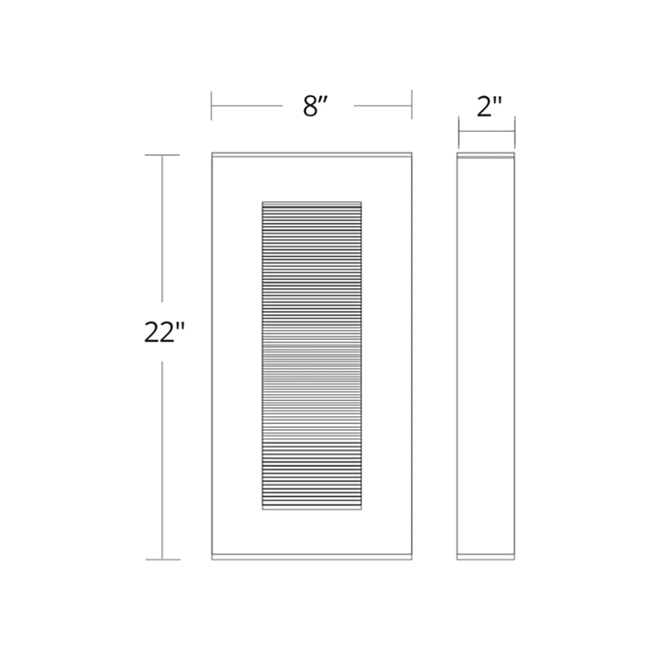 Modern Forms Urban 22" Tall LED Outdoor Wall Light, Black Finish