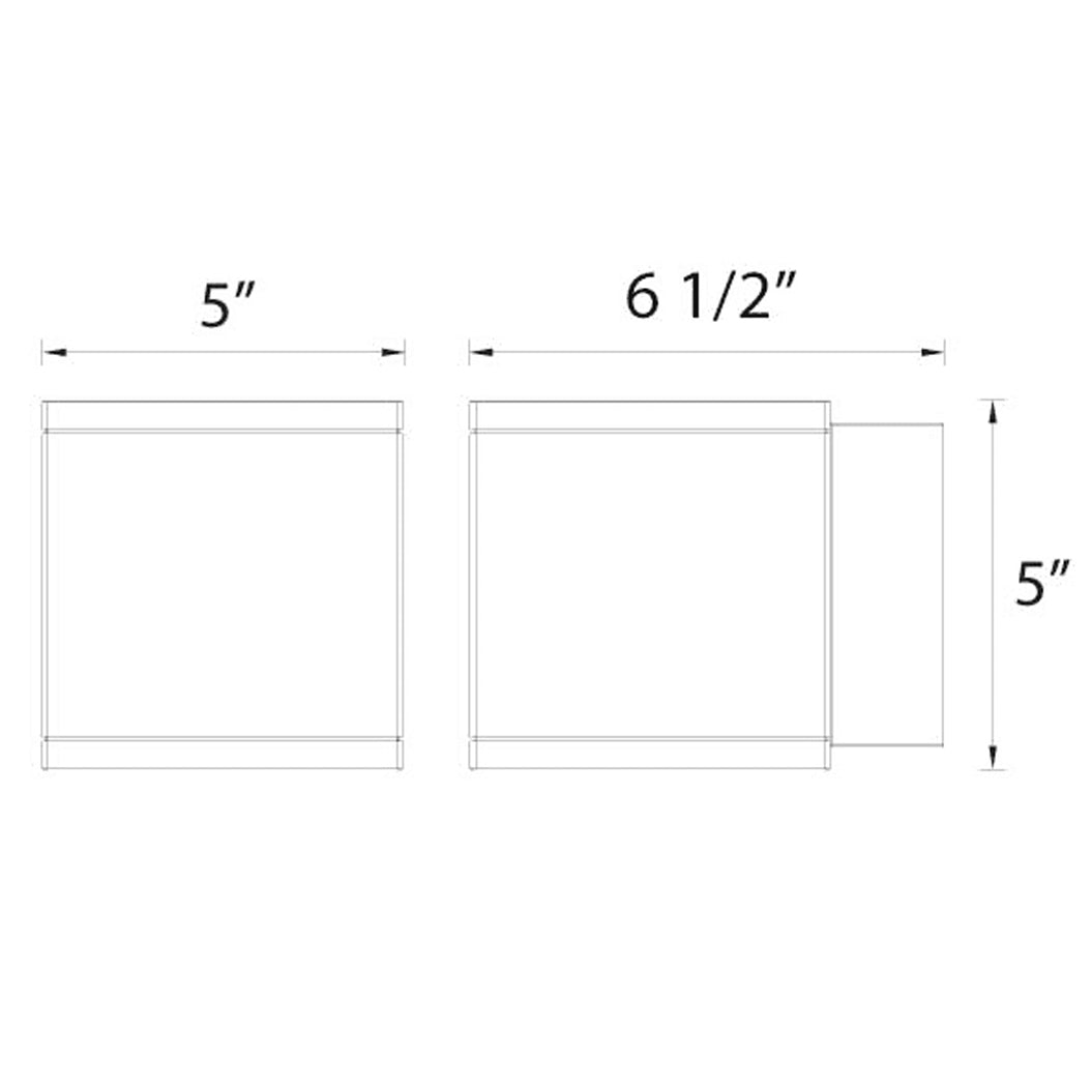 WAC Lighting Rubix Wall Sconce Double Light Fixture (Up & Down Light)