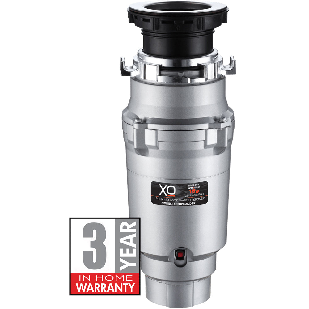 XO NanoGrind QuicKonnect (Twist Mount) 1/2hp Continuous Operation 2500RPM Garbage Disposal