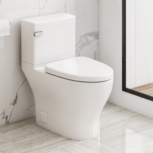 ICERA Cadence II Two-Piece Compact Elongated Toilet, 1.28 GPF with Seat