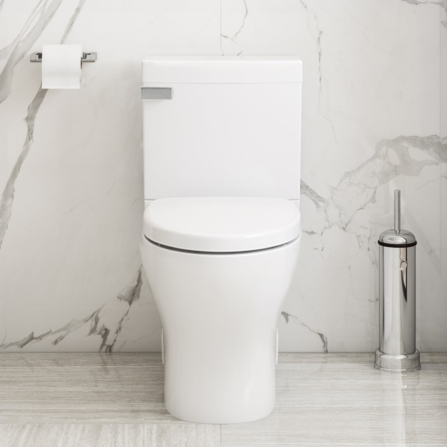 ICERA Cadence II Two-Piece Compact Elongated Toilet, 1.28 GPF with Seat