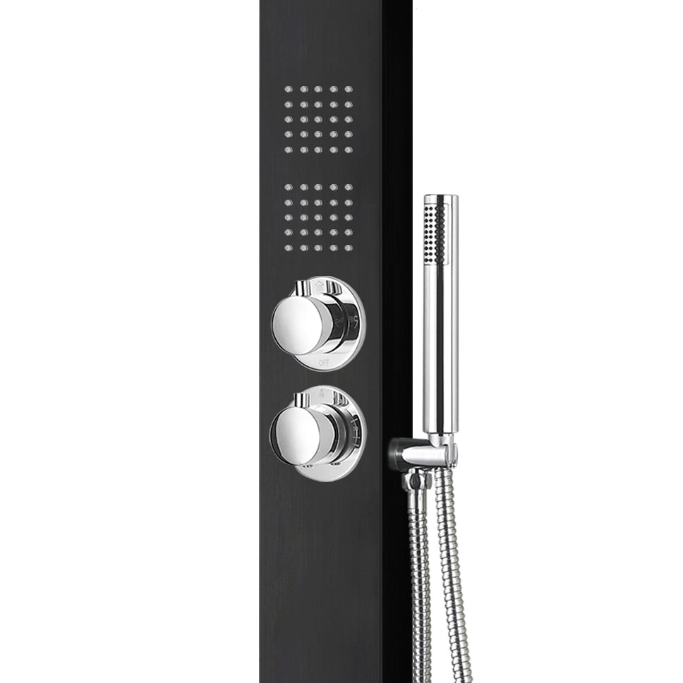 SASHA 60" Massage Jet Shower System with Handshower, Diverter, and Mixing Valve